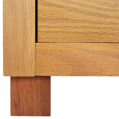 Cabinet with Drawer Brown 80 x 35 x 95 cm Solid Oak Wood