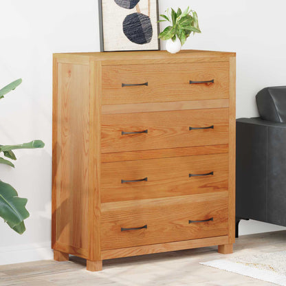 Cabinet with Drawer Brown 80 x 35 x 95 cm Solid Oak Wood