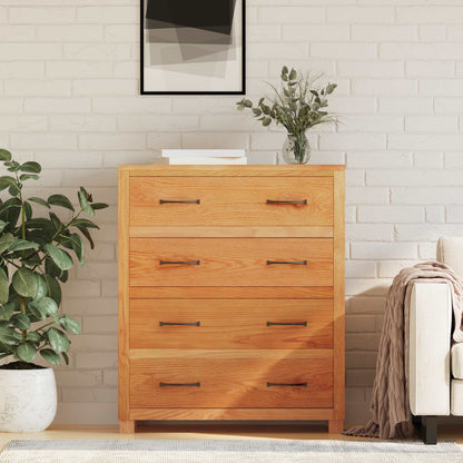Cabinet with Drawer Brown 80 x 35 x 95 cm Solid Oak Wood