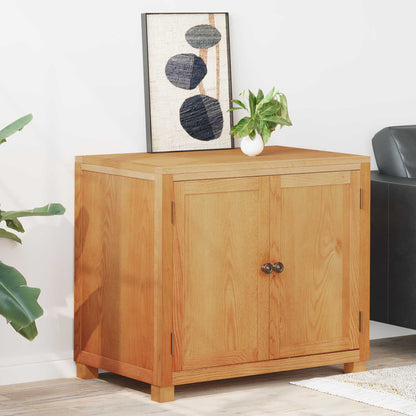 Cabinet with Storage Brown 78 x 50 x 70 cm Solid Oak Wood