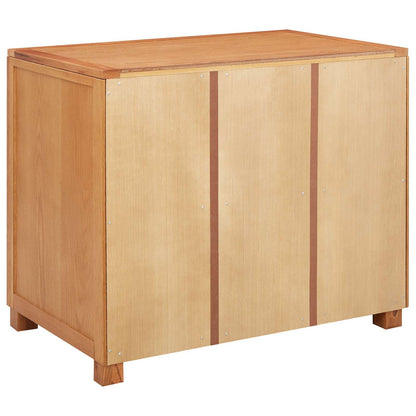 Cabinet with Storage Brown 78 x 50 x 70 cm Solid Oak Wood
