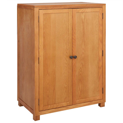 Wardrobe with Storage Brown 80 x 50 x 115 cm Solid Oak Wood