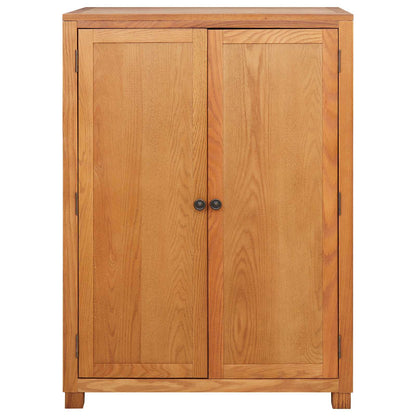 Wardrobe with Storage Brown 80 x 50 x 115 cm Solid Oak Wood