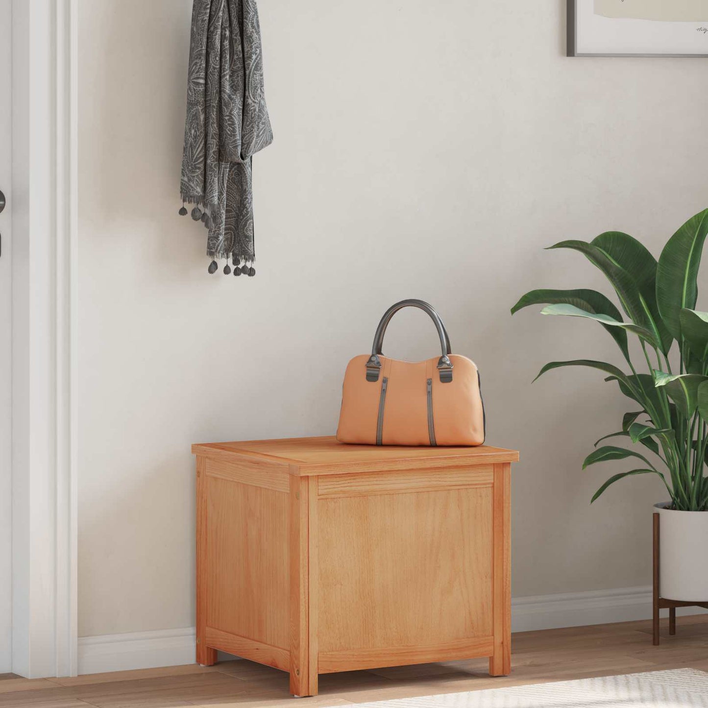 Storage Box with Storage 50 x 45 x 45 cm Solid Oak Wood