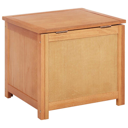 Storage Box with Storage 50 x 45 x 45 cm Solid Oak Wood
