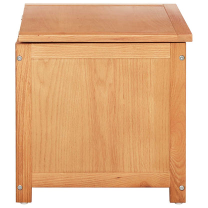 Storage Box with Storage 50 x 45 x 45 cm Solid Oak Wood
