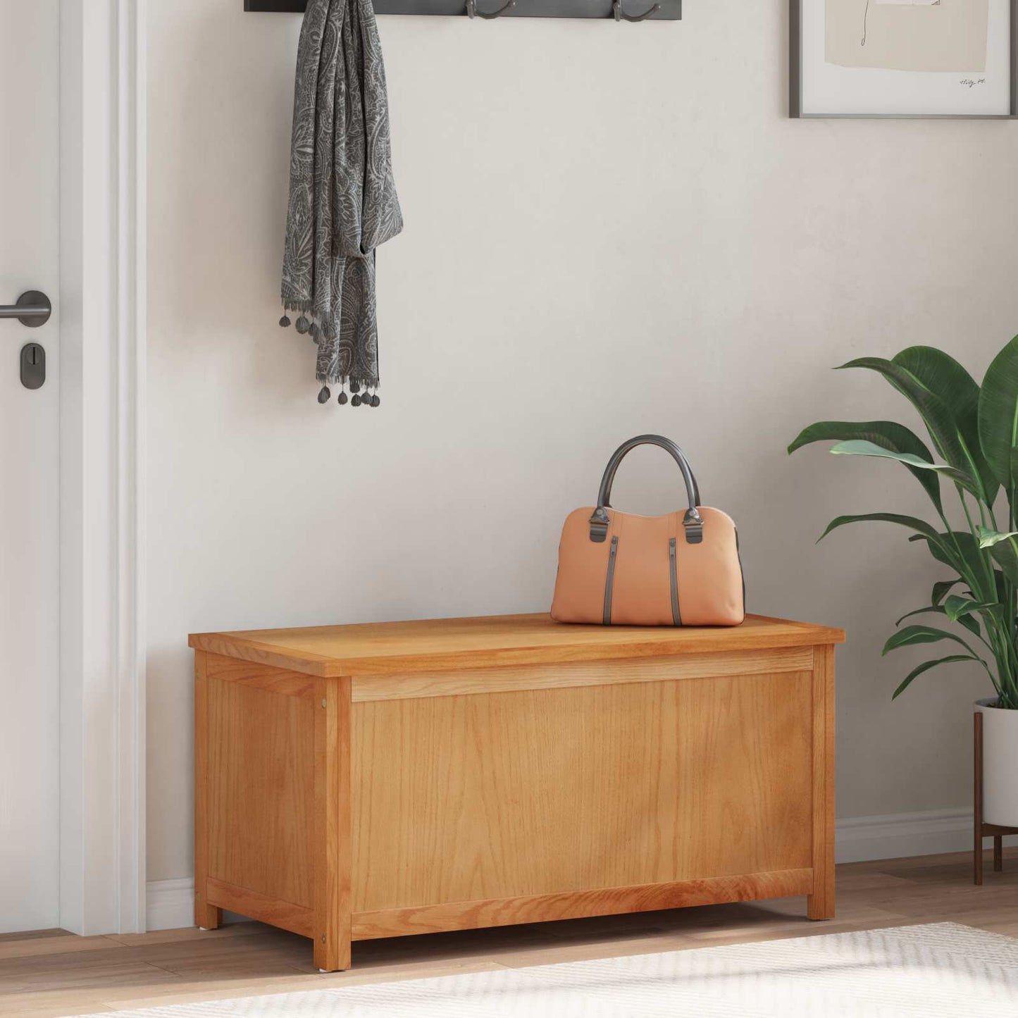Storage Box 90 x 45 x 45 cm Solid Oak Wood