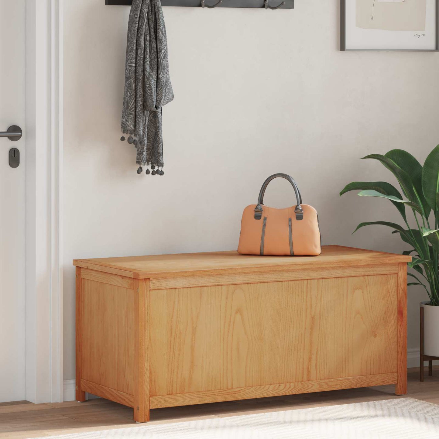 Storage Box 110 x 45 x 45 cm Solid Oak Wood