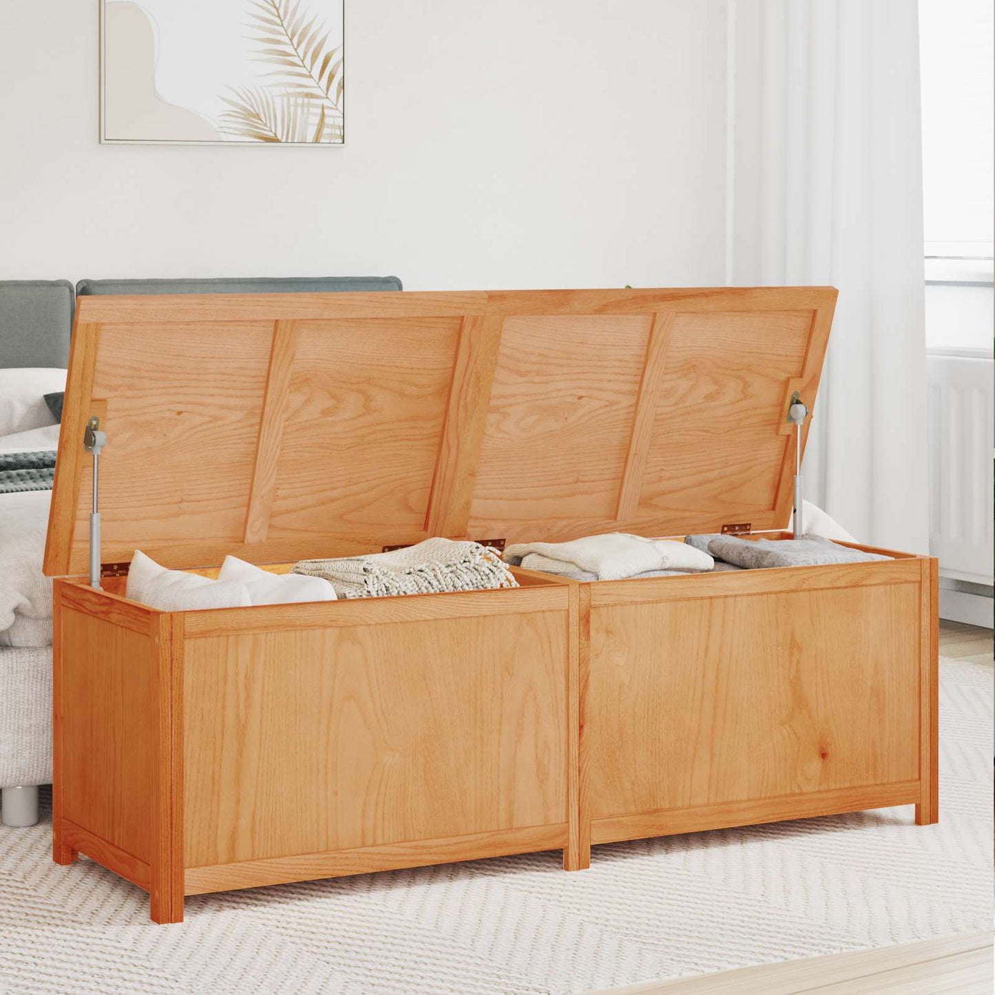 Storage Box 150 x 45 x 45 cm Solid Oak Wood
