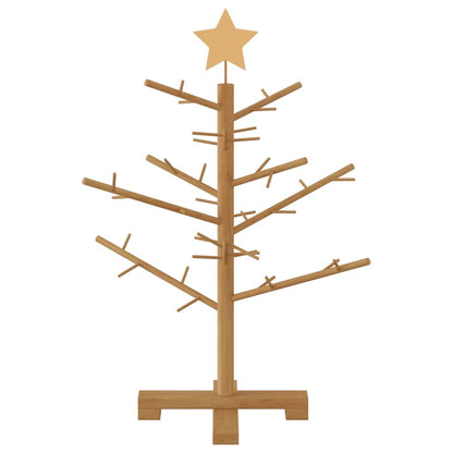 Wooden Christmas Tree with Stand Brown 75 cm Solid pine wood
