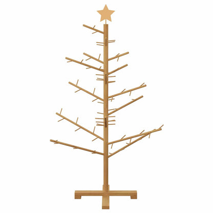 Wooden Christmas Tree with Stand Brown 125 cm Solid pine wood