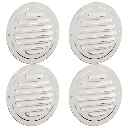 Air Vent Covers 4 pcs Silver 80 mm Stainless Steel