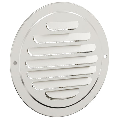 Air Vent Covers 4 pcs Silver 80 mm Stainless Steel
