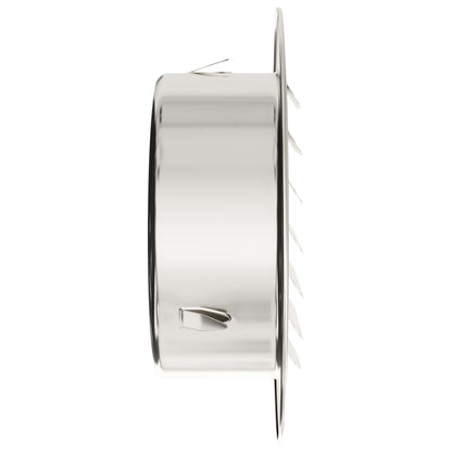 Air Vent Covers 4 pcs Silver 80 mm Stainless Steel