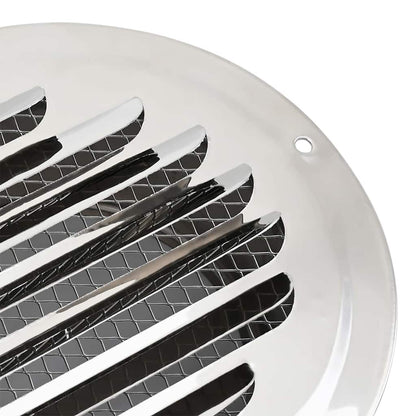 Air Vent Covers 4 pcs Silver 100 mm Stainless Steel