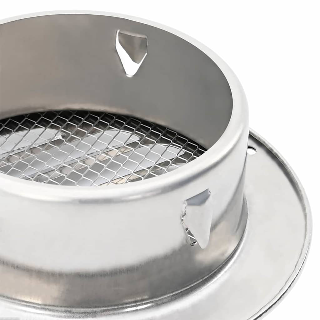 Air Vent Covers 4 pcs Silver 100 mm Stainless Steel