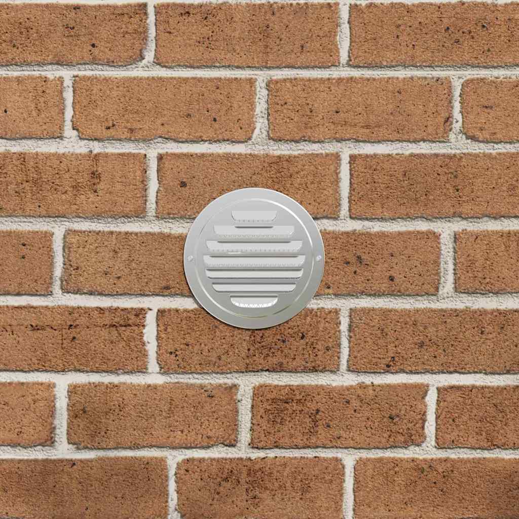 Air Vent Covers 4 pcs Silver 125 mm Stainless Steel