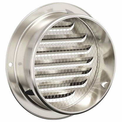 Air Vent Covers 4 pcs Silver 125 mm Stainless Steel