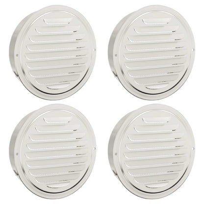 Air Vent Covers 4 pcs Silver 150 mm Stainless Steel