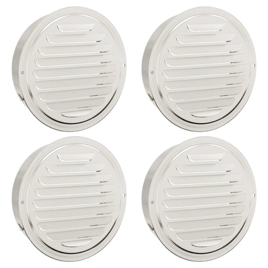 Air Vent Covers 4 pcs Silver 150 mm Stainless Steel
