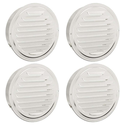 Air Vent Covers 4 pcs Silver 200 mm Stainless Steel