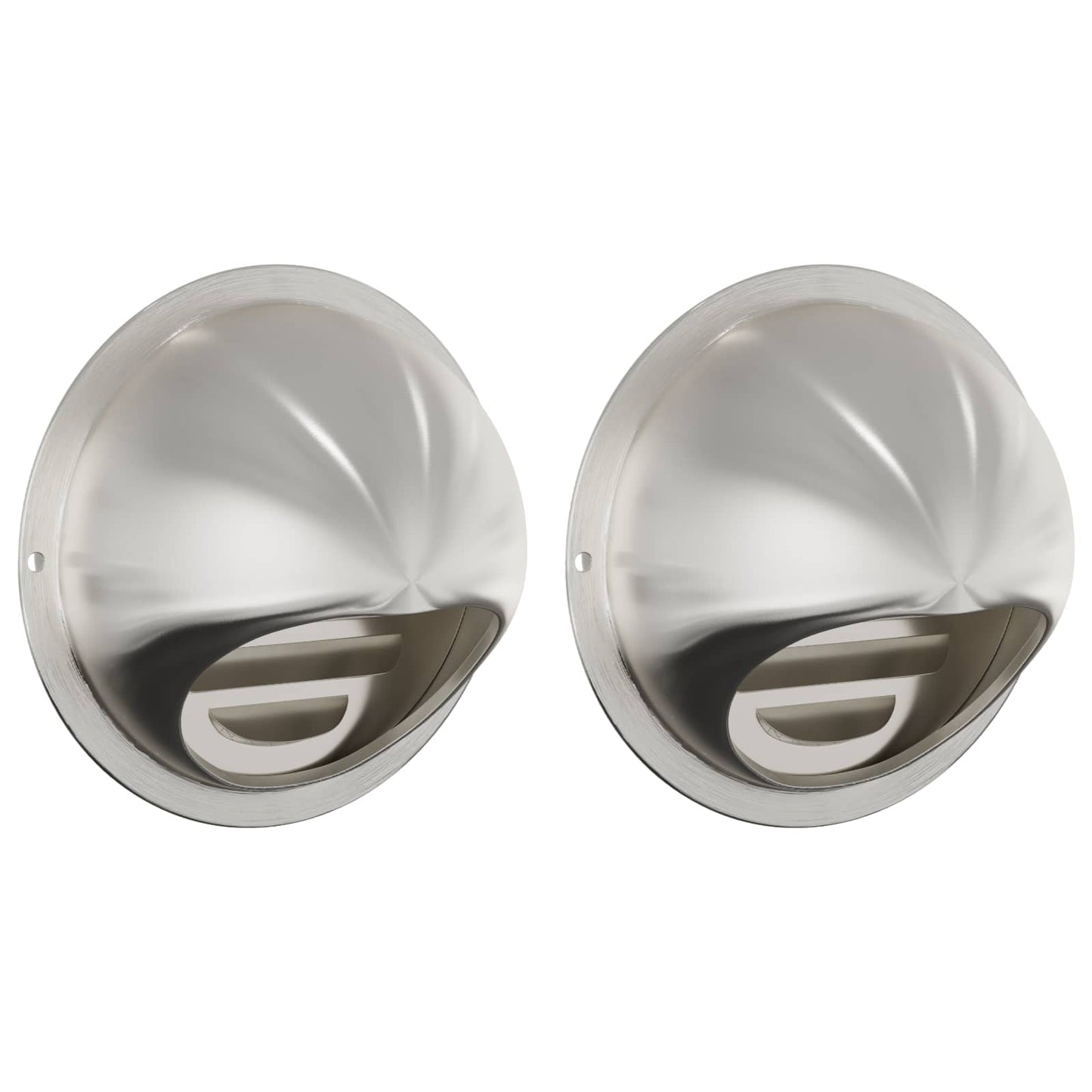 Air Vent Covers 2 pcs Silver 80 mm Stainless Steel