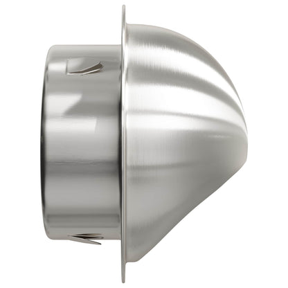 Air Vent Covers 2 pcs Silver 80 mm Stainless Steel
