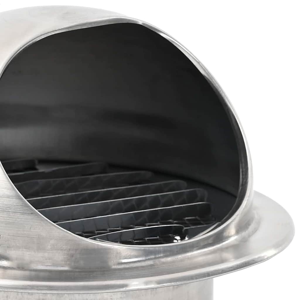Air Vent Covers 2 pcs Silver 100 mm Stainless Steel