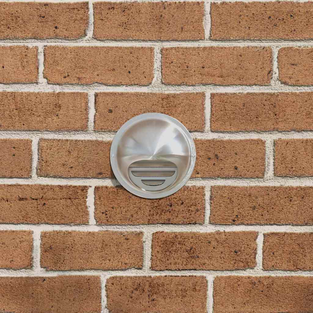 Air Vent Covers 2 pcs Silver 100 mm Stainless Steel
