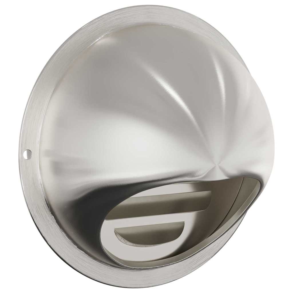 Air Vent Covers 2 pcs Silver 100 mm Stainless Steel