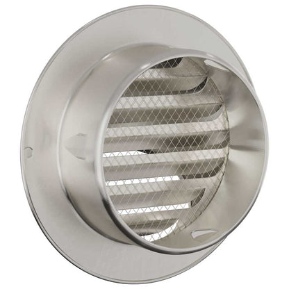 Air Vent Covers 2 pcs Silver 100 mm Stainless Steel
