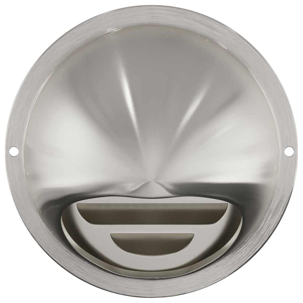 Air Vent Covers 2 pcs Silver 100 mm Stainless Steel