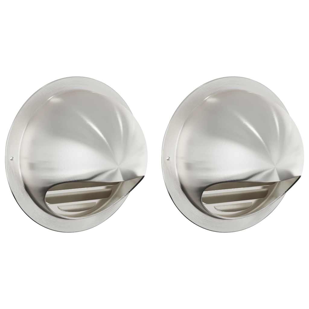 Air Vent Covers 2 pcs Silver 150 mm Stainless Steel