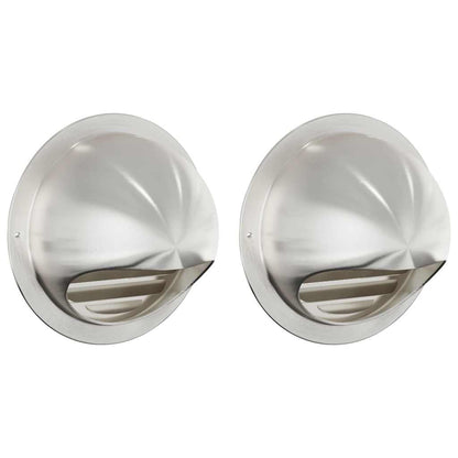 Air Vent Covers 2 pcs Silver 150 mm Stainless Steel