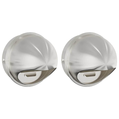 Air Vent Covers 2 pcs Silver 200 mm Stainless Steel
