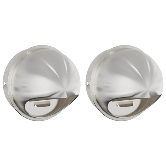 Air Vent Covers 2 pcs Silver 200 mm Stainless Steel