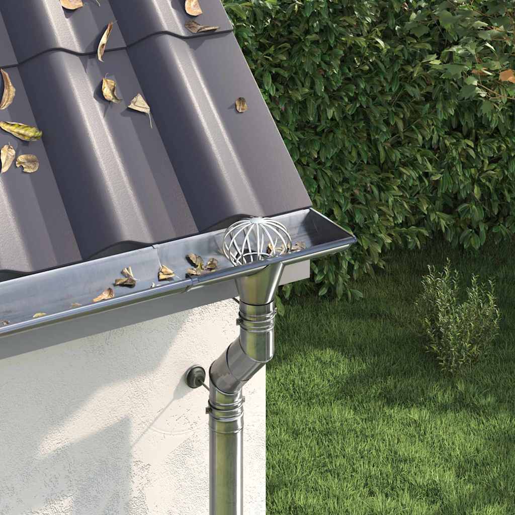Gutter Leaf Guard 2 pcs Silver 75 mm Stainless Steel