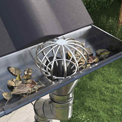 Gutter Leaf Guard 8 pcs Silver 75 mm Stainless Steel