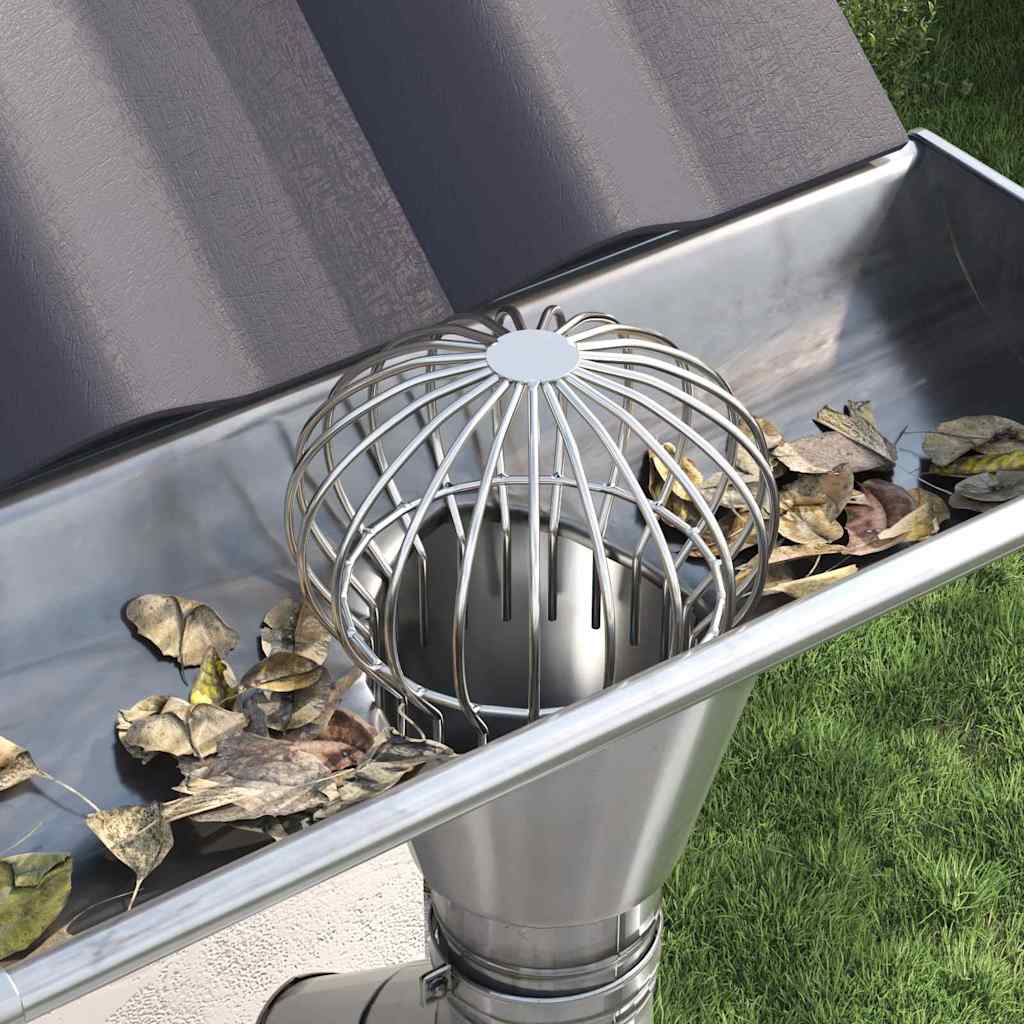 Gutter Leaf Guard 2 pcs Silver 160 mm Stainless Steel
