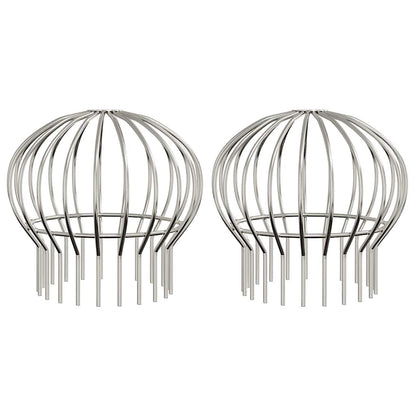 Gutter Leaf Guard 2 pcs Silver 160 mm Stainless Steel