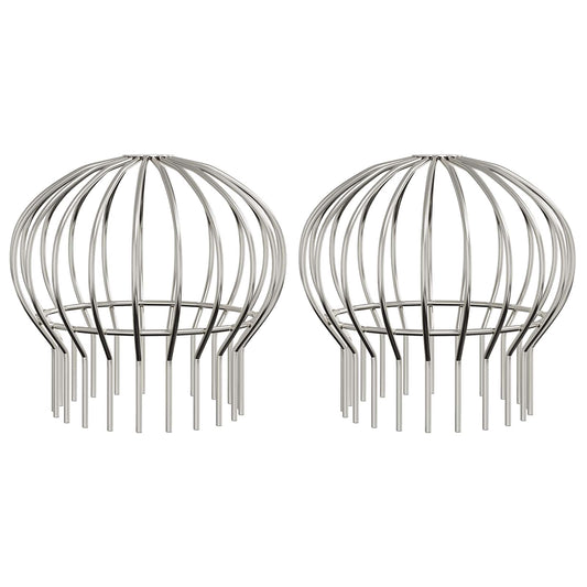 Gutter Leaf Guard 2 pcs Silver 200 mm Stainless Steel