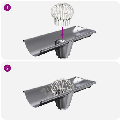 Gutter Leaf Guard 2 pcs Silver 200 mm Stainless Steel