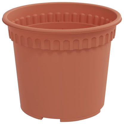 Round Flower Pot 6 pcs Brick Red Ø 12.5 x 10 cm Plastic