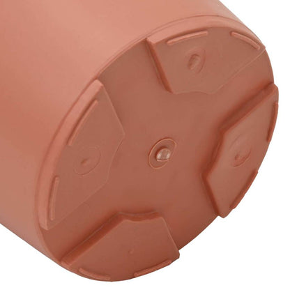 Round Flower Pot 6 pcs Brick Red Ø 15 x 12 cm Plastic