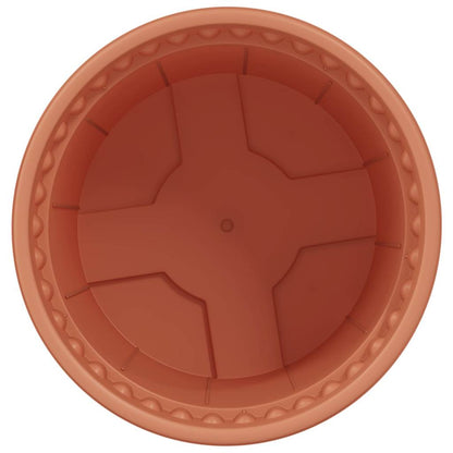Round Flower Pot 6 pcs Brick Red Ø 15 x 12 cm Plastic