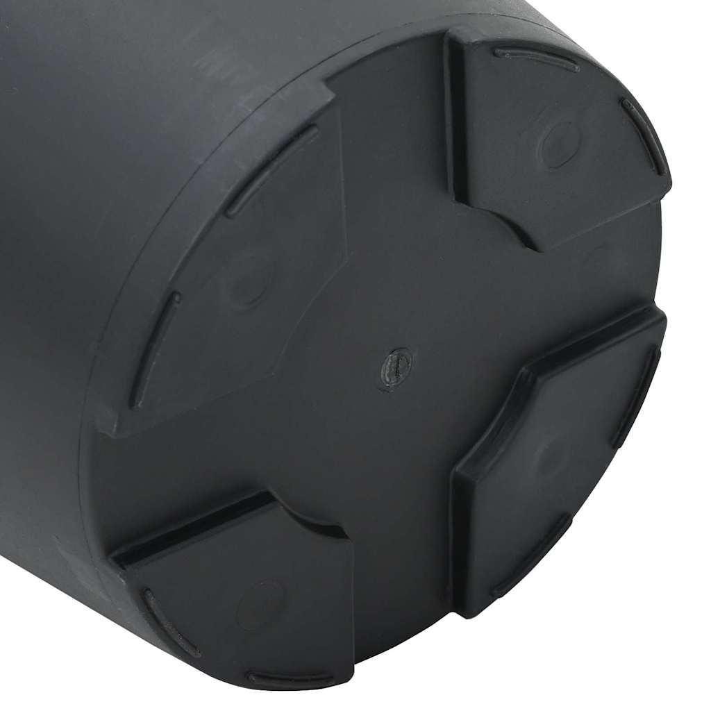 Round Flower Pot 6 pcs Black Ø 12.5 x 10 cm Plastic