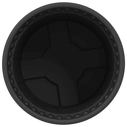 Round Flower Pot 6 pcs Black Ø 15 x 12 cm Plastic