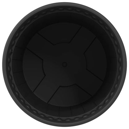 Round Flower Pot 24 pcs Black Ø 19 x 16 cm Plastic