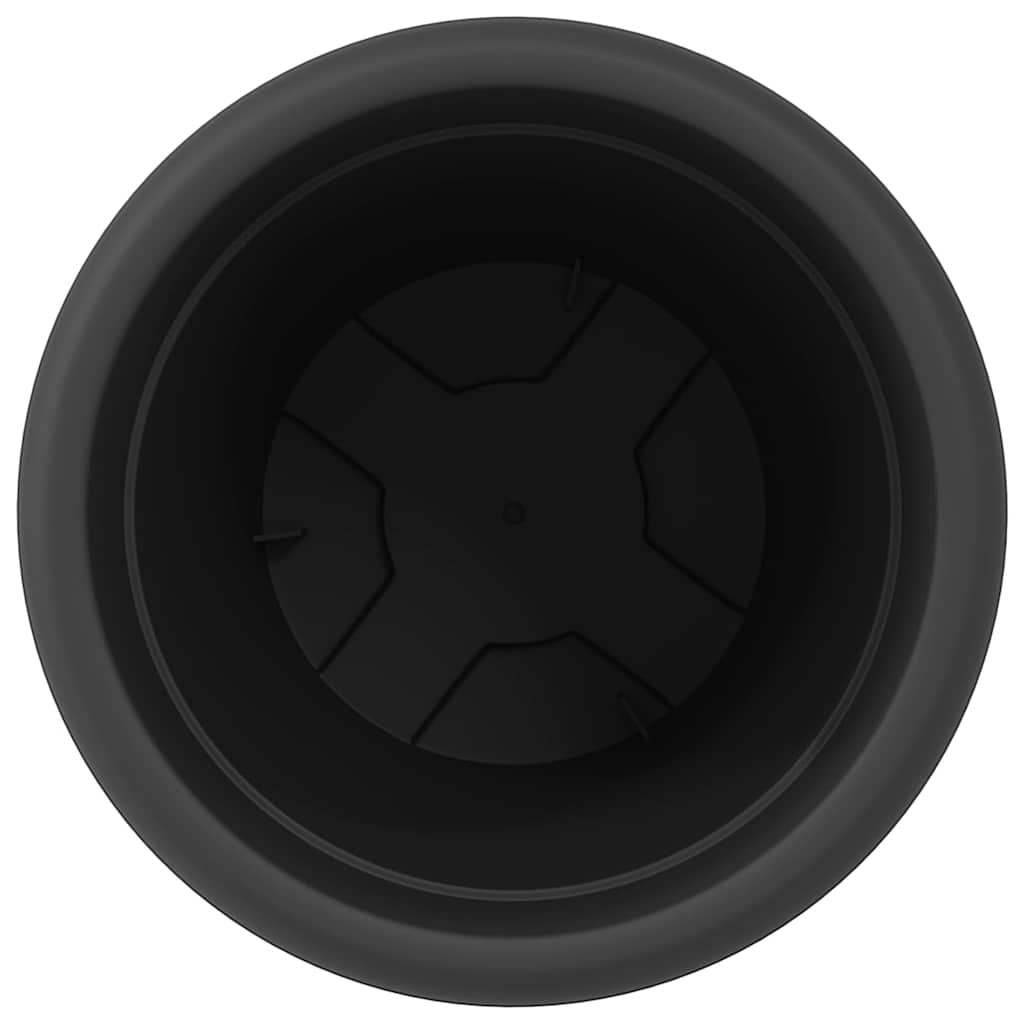 Round Flower Pot 6 pcs Black Ø 26 x 21.5 cm Plastic
