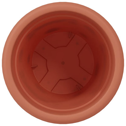 Round Flower Pot 24 pcs Brick Red Ø 22 x 18 cm Plastic
